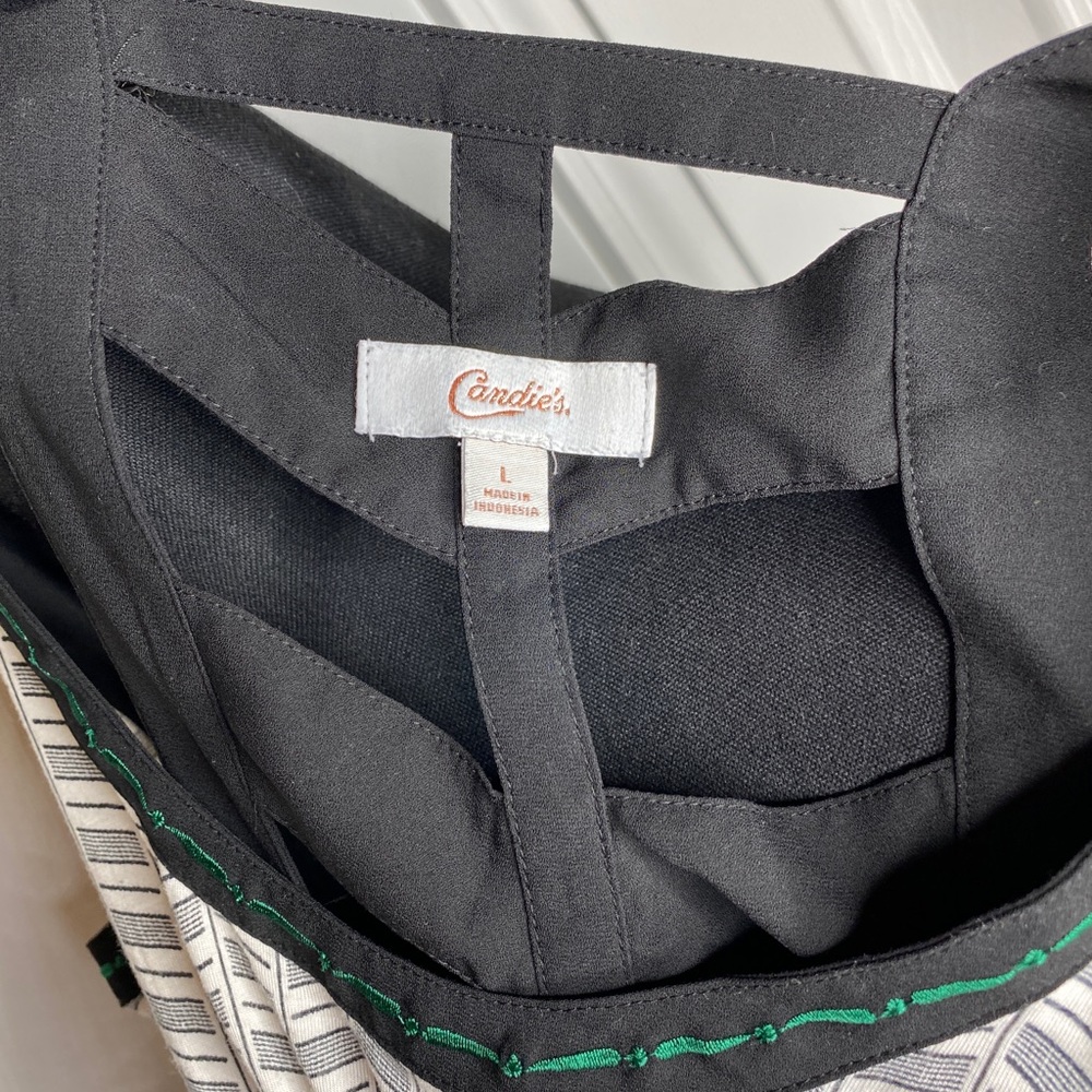 Candies Tank Top Cut Out Green Black Size Large - Picture 6 of 8